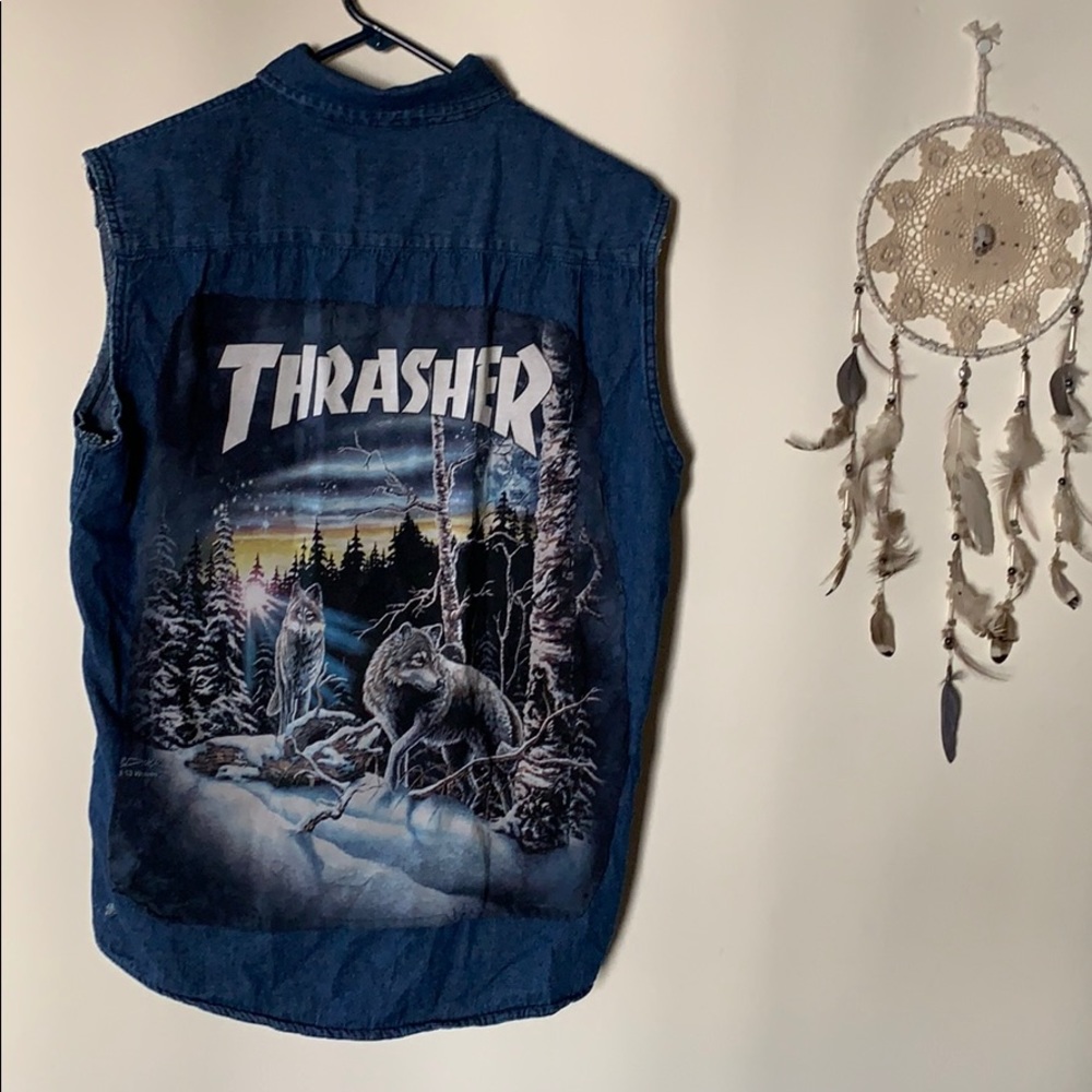 Vest with rare Thrasher patch